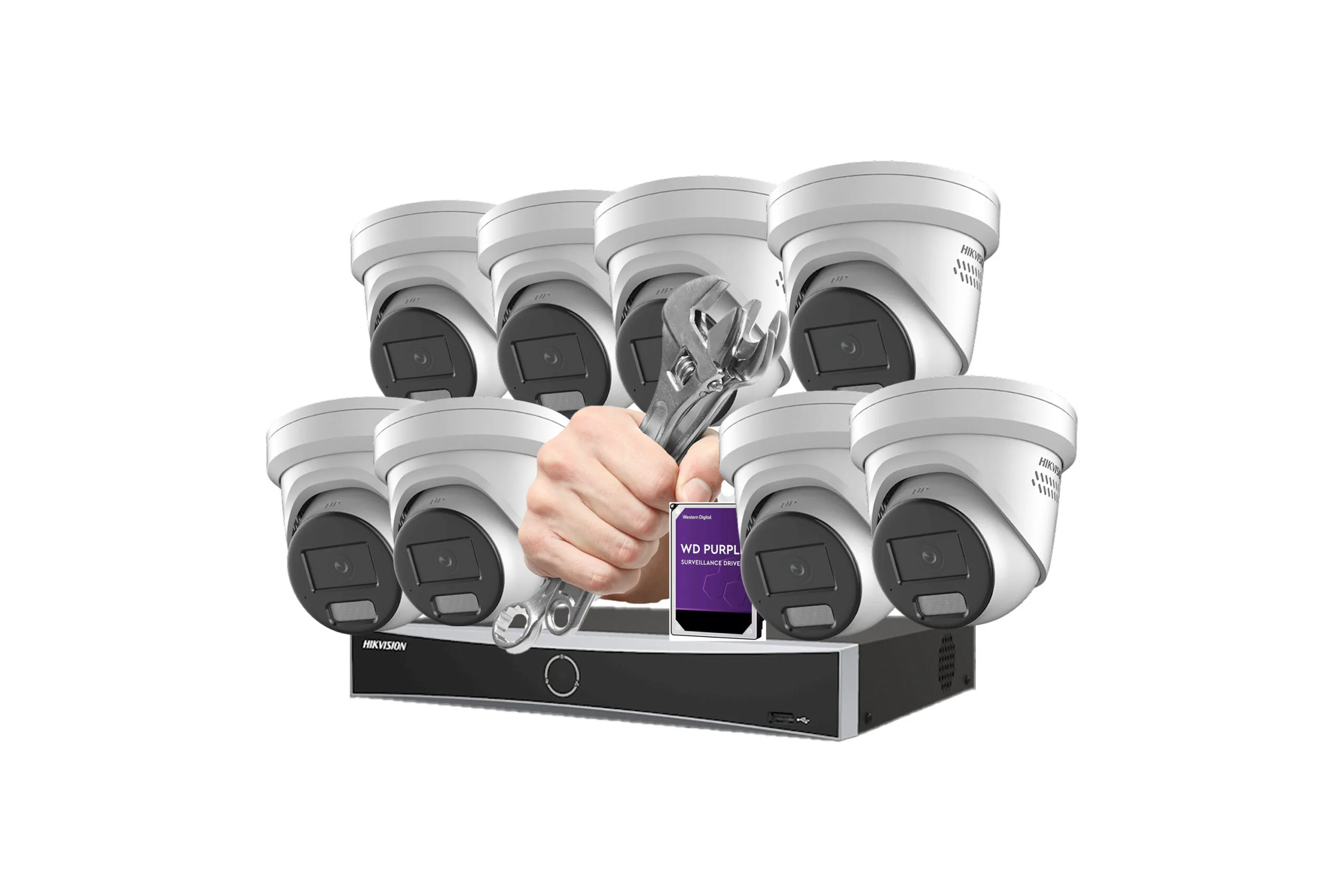 Beveiligingscamera bundel 8 camera nvr 6TB met camerainstsallatie